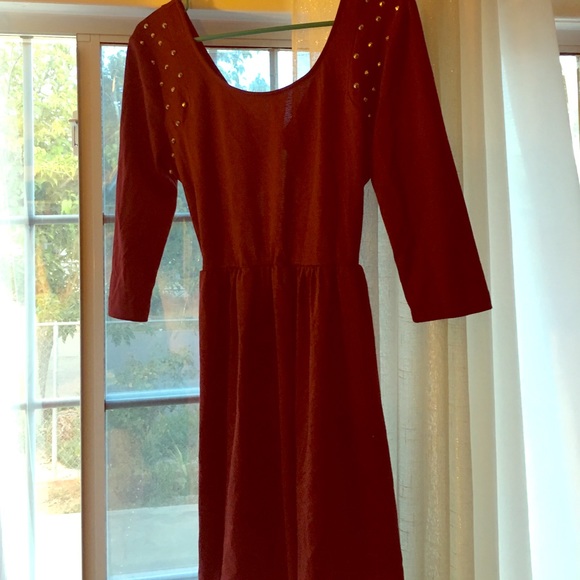 Burgundy skater dress