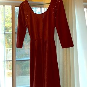 Burgundy skater dress