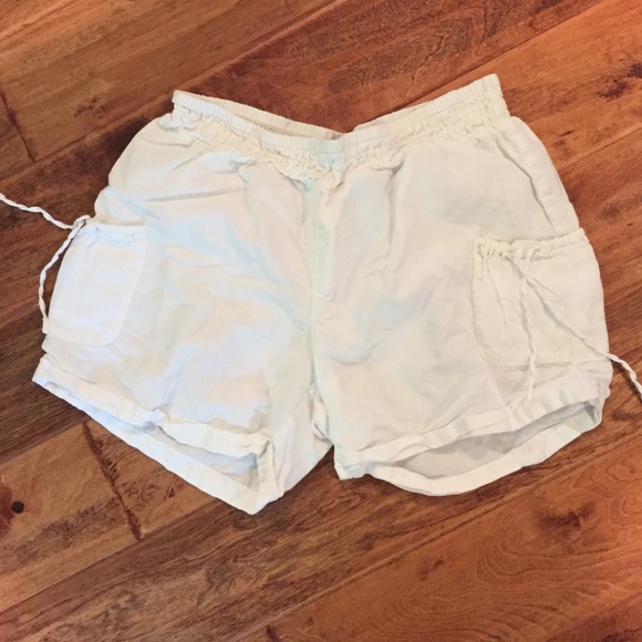 White Linen Shorts
