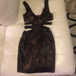 Bebe gold snake dress
