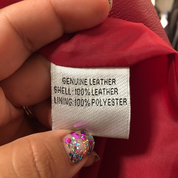 Red Leather Jacket - Picture 3 of 4