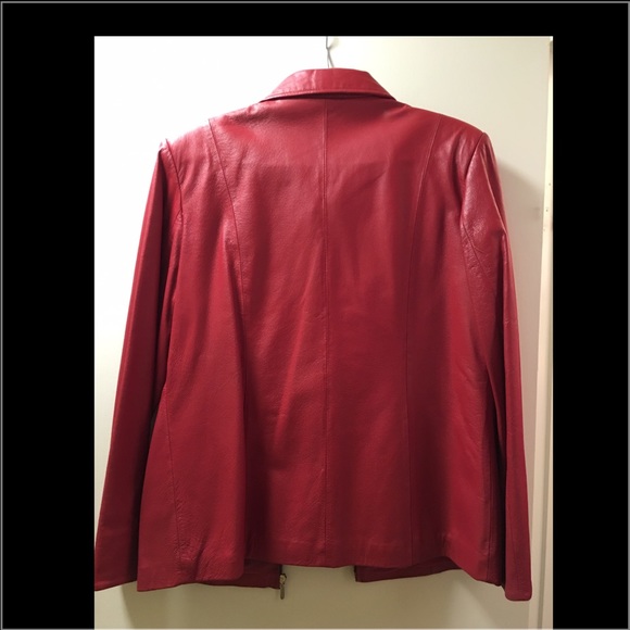 Red Leather Jacket - Picture 4 of 4