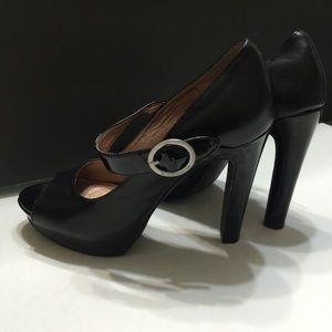 BCBGeneration Platform Peep-Toe Mary-Janes