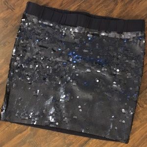 Elizabeth and James glittery navy blue skirt.