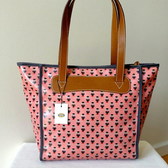 Fossil Key-Per Coral Multi Owl Shopper