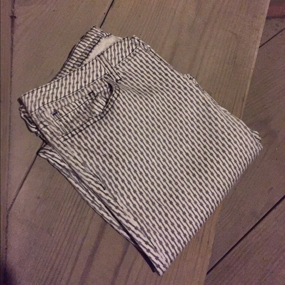 Grey & White Skinny Jeans