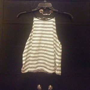 Forever 21 Striped Racerback Top