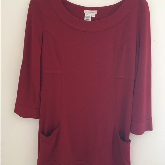 Sophie Max dark red mini dress