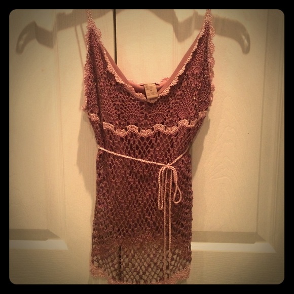 Super hot A purple and pink crochet top 🌸