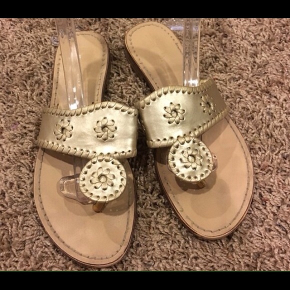Gold Merona "Jack Rogers" size 6