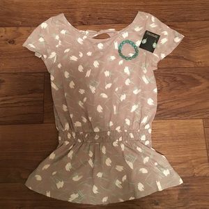 Gray peplum top