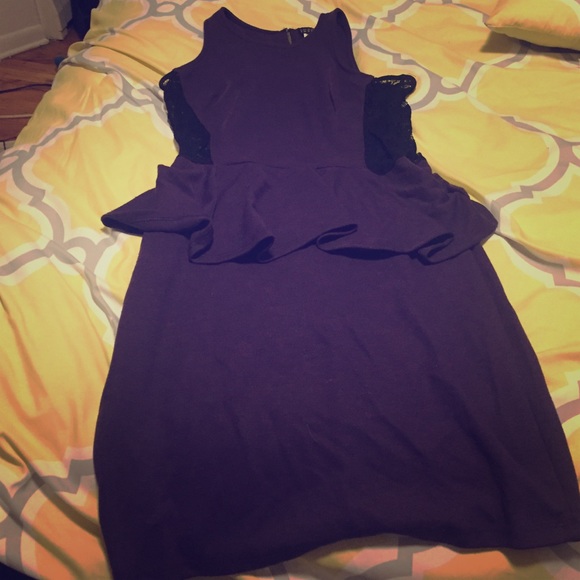 Sexy purple peplum dress!