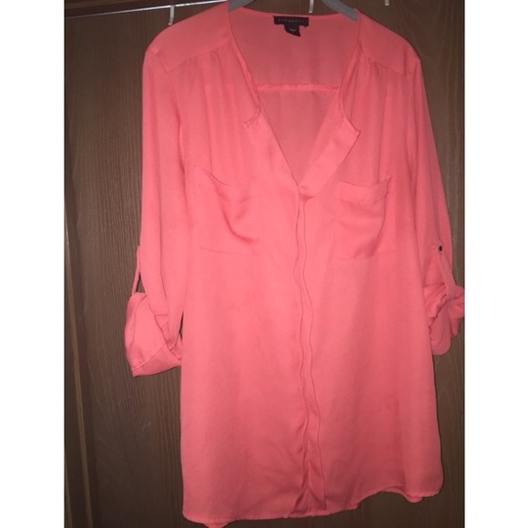 Coral blouse