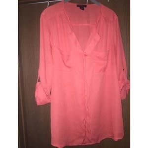 Coral blouse