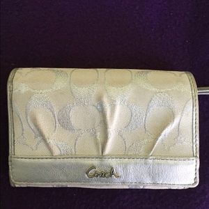 Coach silver small wallet