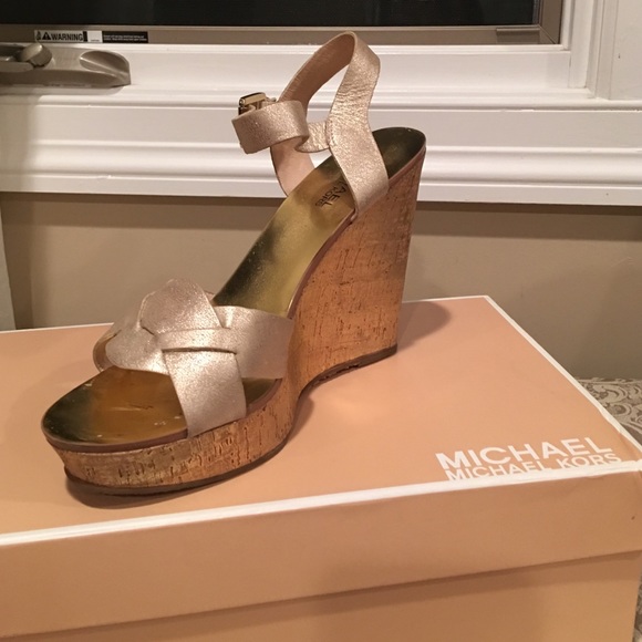 Michael Kors Metallic Wedges