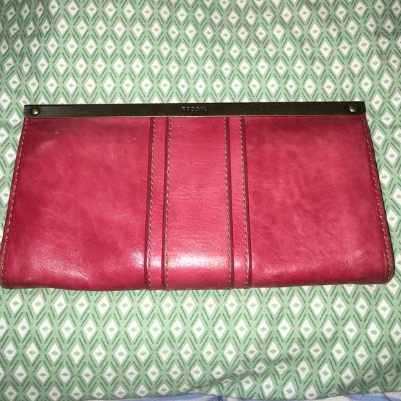 Red Leather - Fossil Wallet