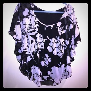 Express Circle cut blouse with flutter sleeve.