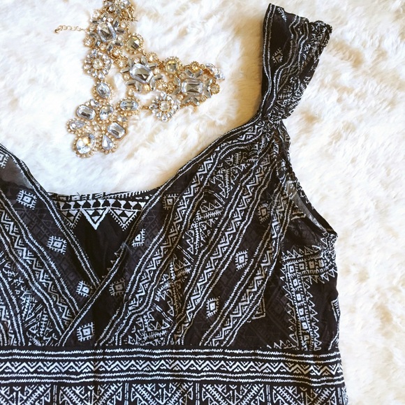 Ann Taylor Silk Sleeveless Printed Blouse