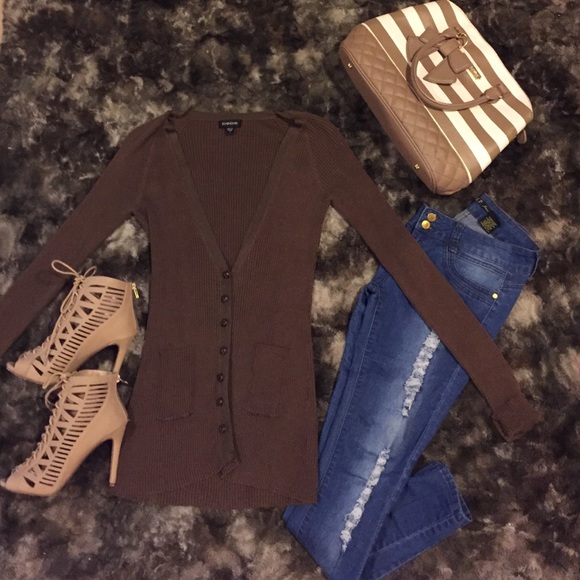 Brown Bebe Cardigan