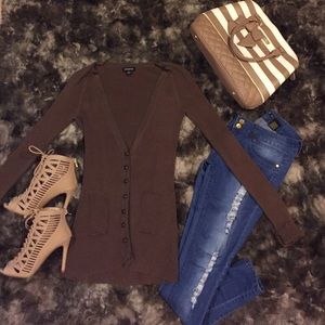 Brown Bebe Cardigan