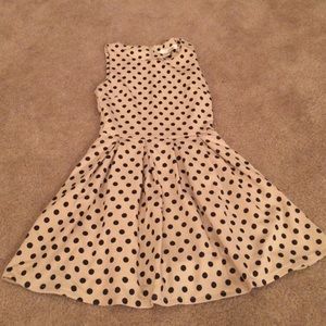 Tan and black polka dot dress!