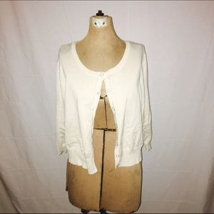 Button up cream colored cardigan