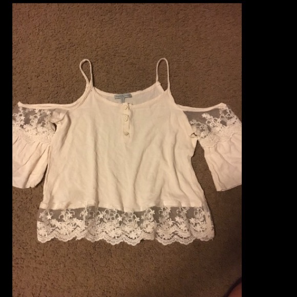 Tan spaghetti strap crop top