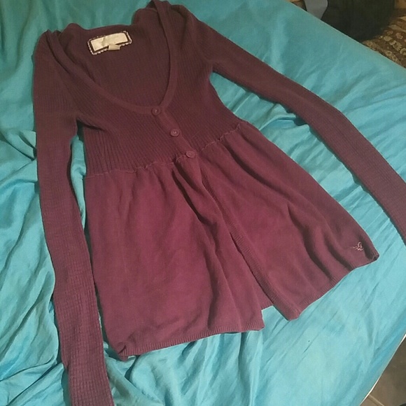 American eagle purple baby doll style cardigan