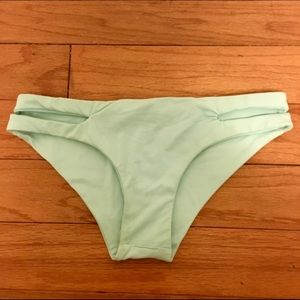 Strappy Mint Cheeky Bikini Bottoms