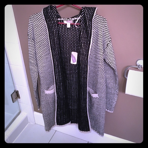 Black and white cardigan