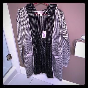 Black and white cardigan