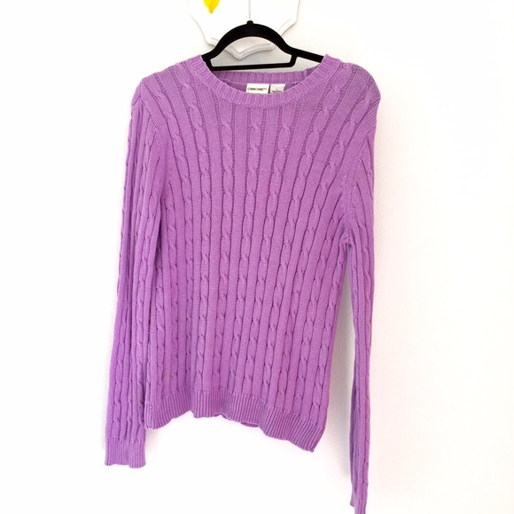 Oversized Purple Cable Knit - Picture 1 of 3