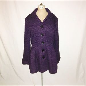 Purple and black heavy coat