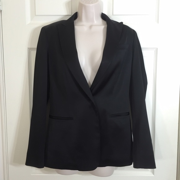 Calvin Klein Jackets & Blazers - Calvin Klein Black Satin Blazer 4