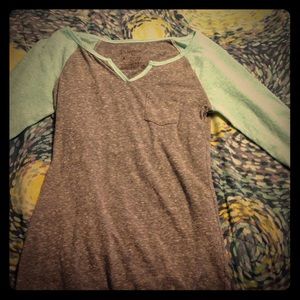 Grey and blue  midway to elbow long sleeve