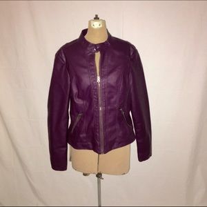 Purple leather jacket