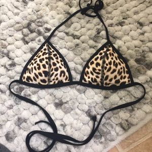 Victoria's Secret triangle leopard top