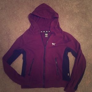 PINK ZIP UP HOODIE