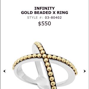 Lagos sterling silver/ 18k gold caviar X ring!