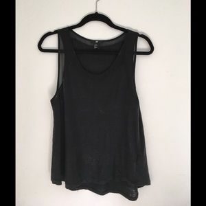 Black Sheer Top Tank Top H&M