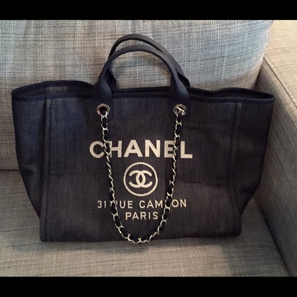 Chanel Deauville Large Denim Tote