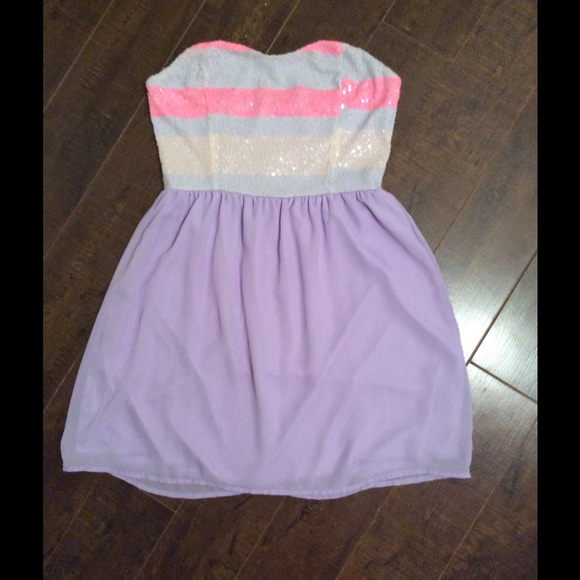 Strapless Sequin Dress