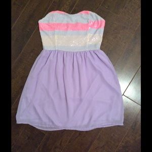 Strapless Sequin Dress