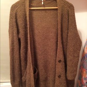 Free People oversize cardigan (alpaca wool mix).