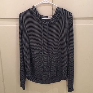 Brandy Melville navy striped hoodie