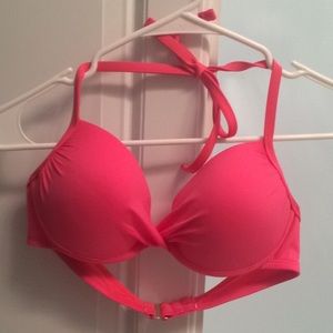 Neon Pink Padded Bikini Top
