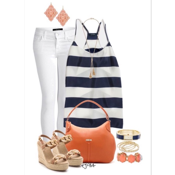 J. Crew Striped Racerback Cami