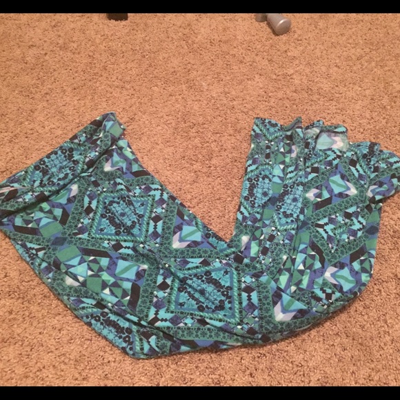 Blue green maxi skirt xs