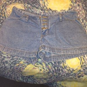Blue jean bootie shorts